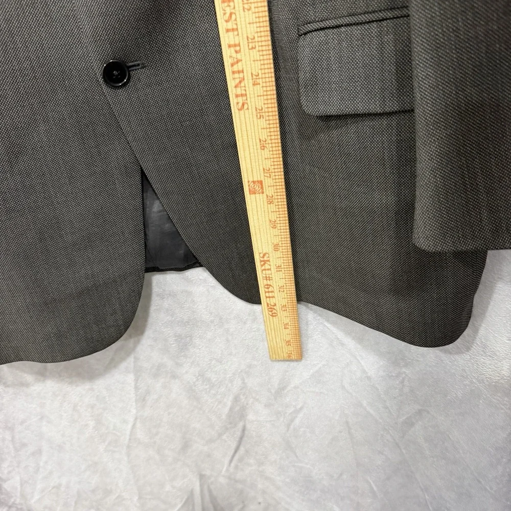Joseph Abboud Men’s 46R Gray 100% Wool Super 100’s 3 Button Suit Blazer USA